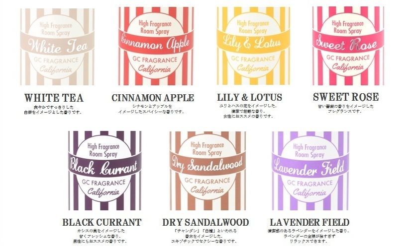 手軽に、ステキな香りを楽しめる。GC FRAGRANCE ROOM SPRAY BOTTLE